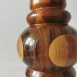 Vintage Wooden Vase: Handcrafted Wood Sculpture, Home Decor