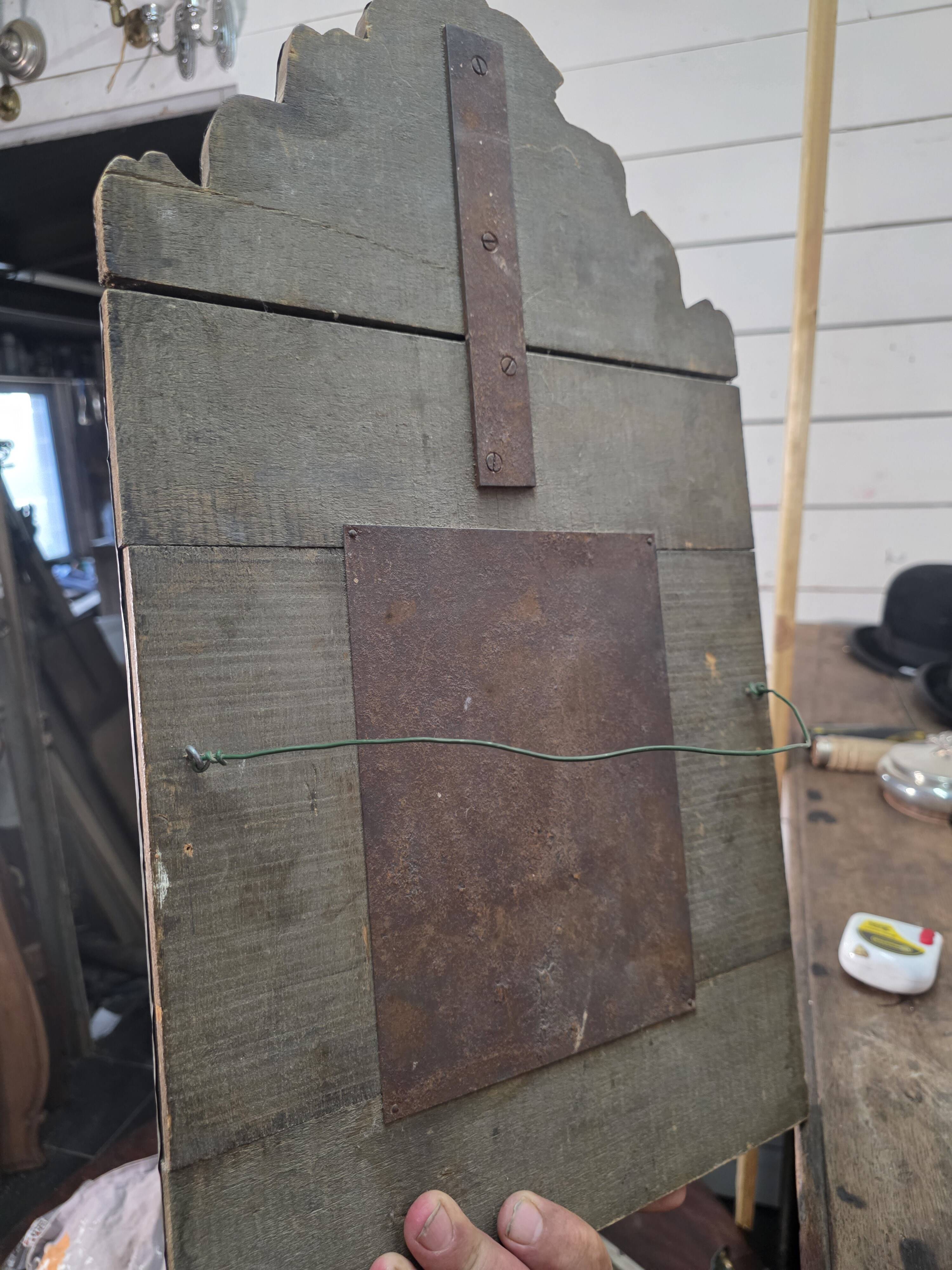 Miroir en laiton à parcloses du XIXe