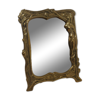 Antique brass mirror to install