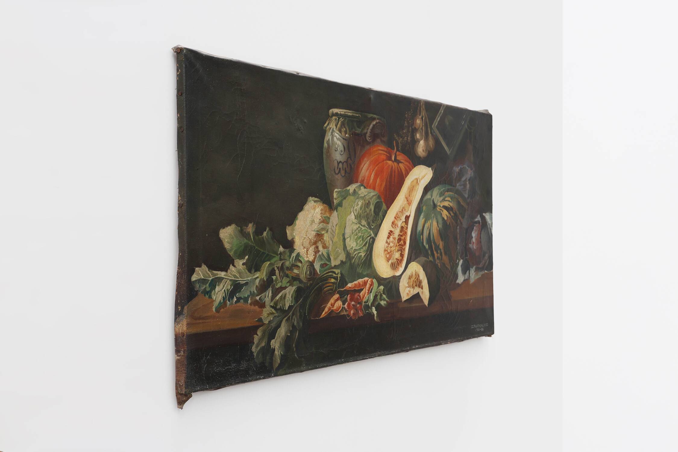 Still Life with Vegetables and Pottery by A. Platteau, Belgium, 1935–1936