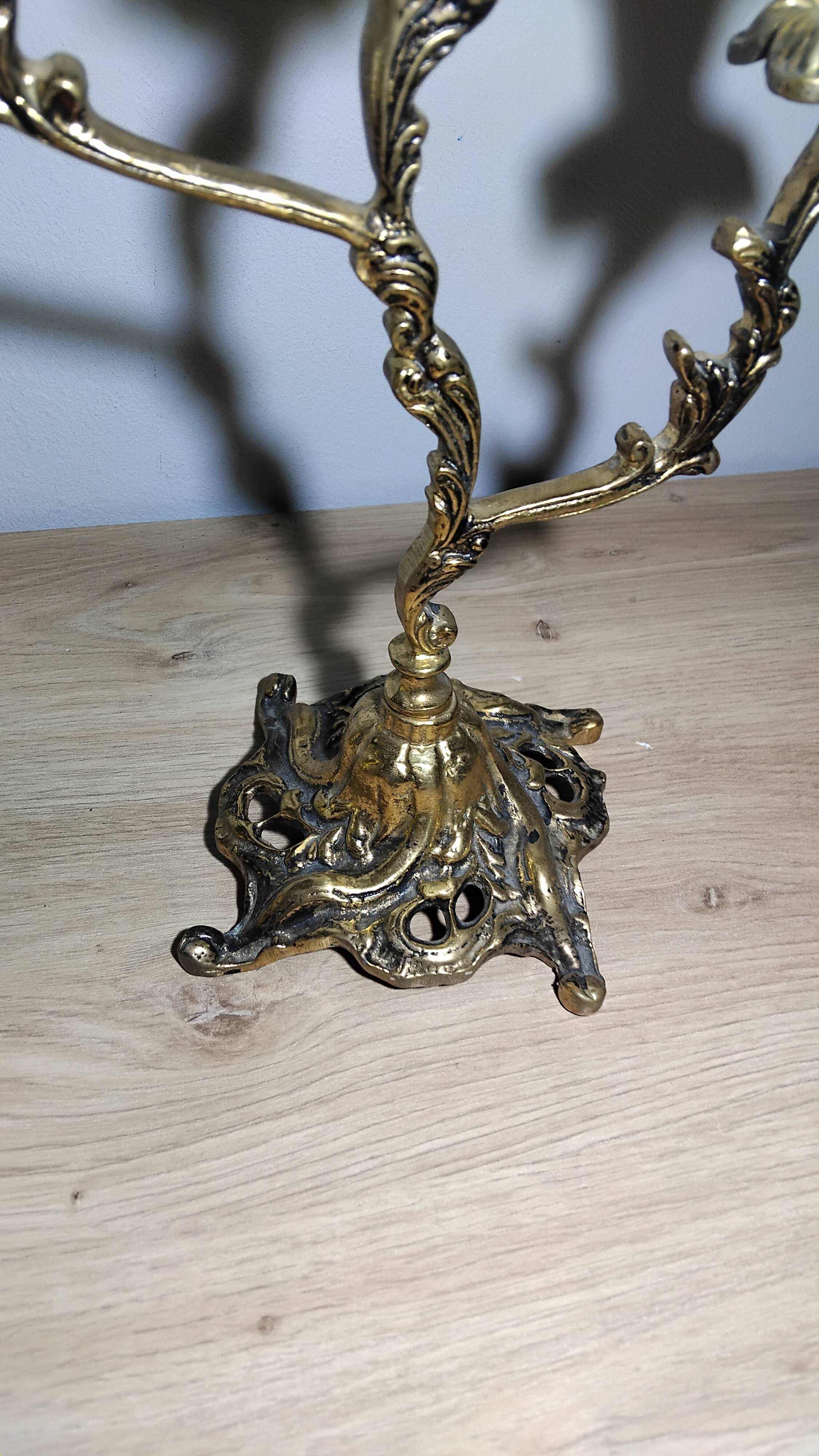 Pair of bronze candlesticks