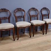 Set of 4 mahogany chairs, Napoléon III period - second half of the 19th century.