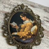 Brass frame and silk upholstery