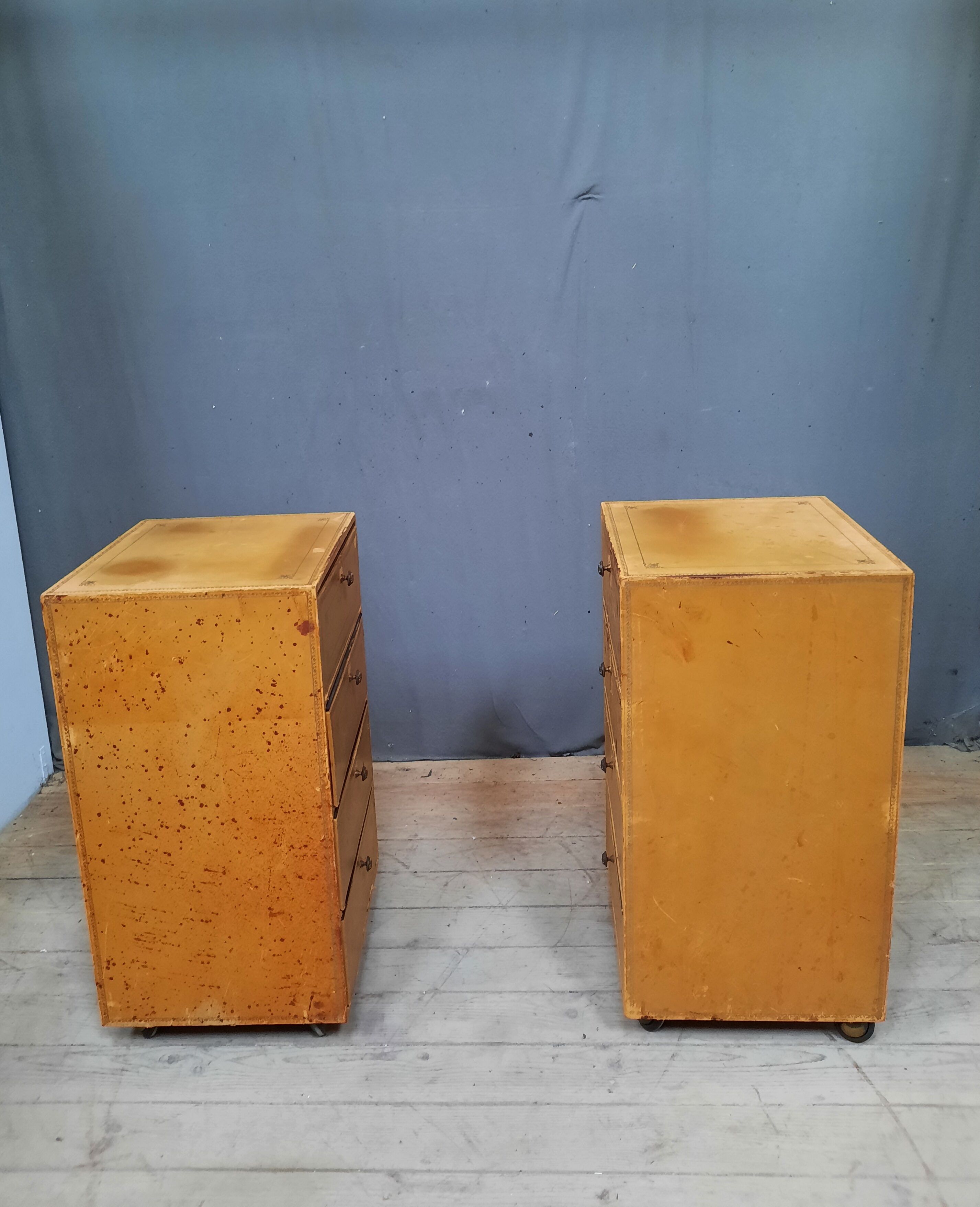 Pair of leather cardboard makers
