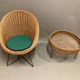 Armchair and matching table design 1950