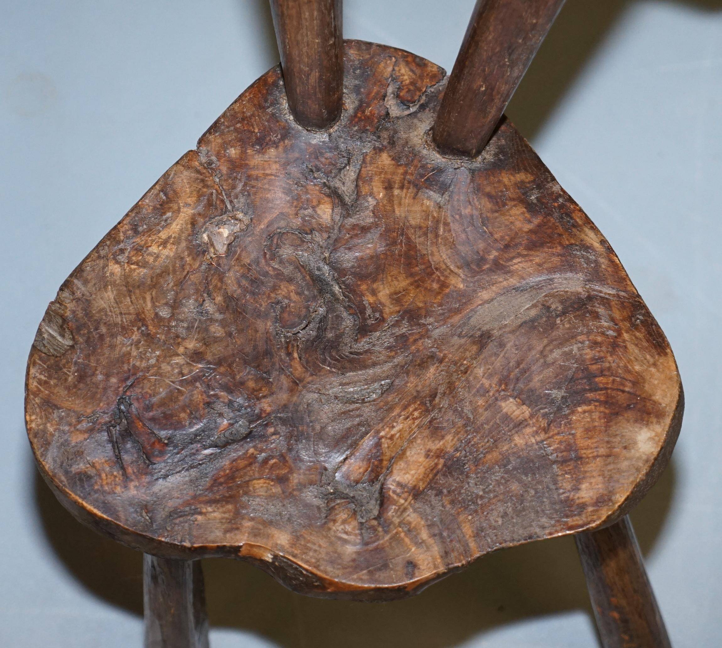 French nursing chair hand-carved in chestnut around 1760