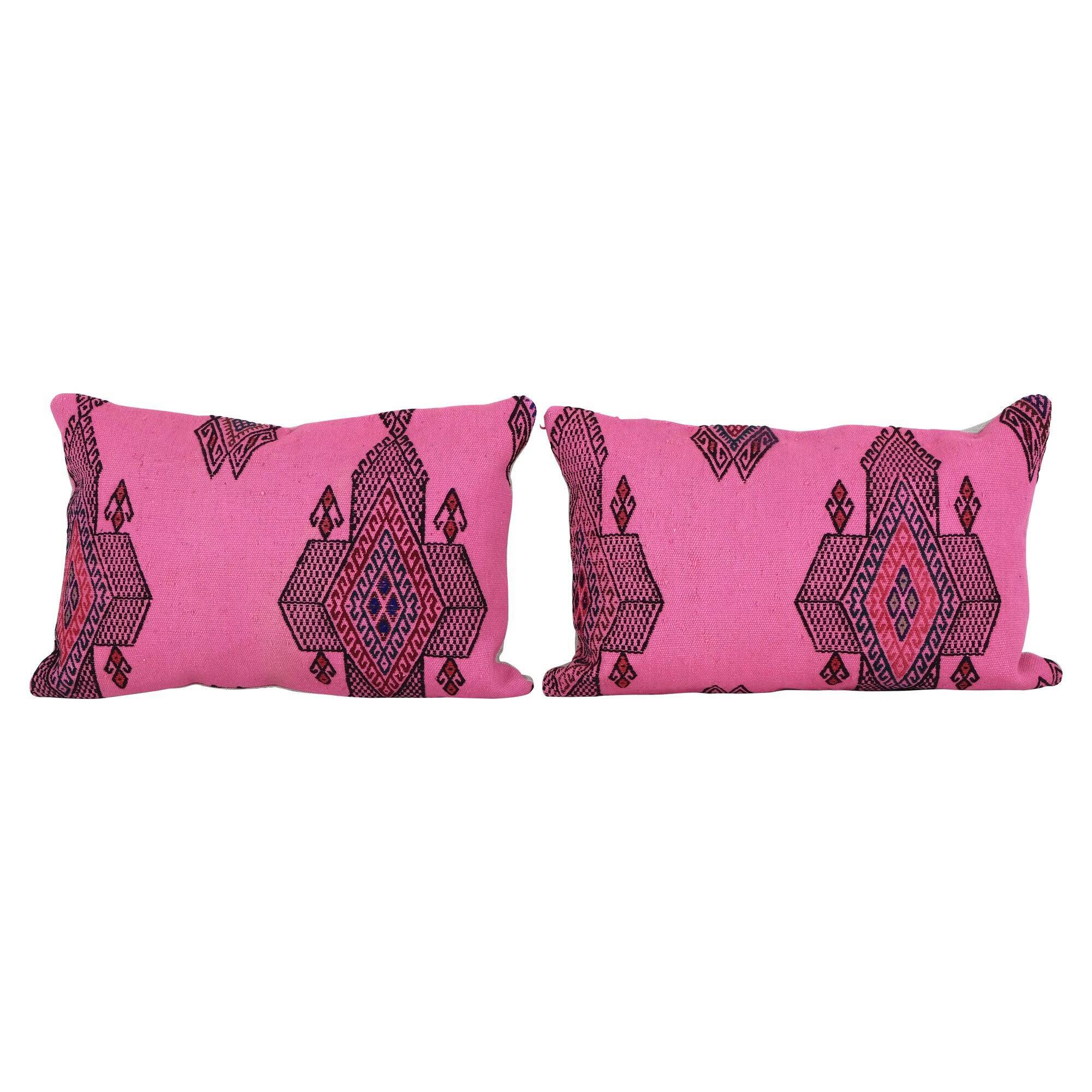 Set of 2 vintage kilim cushion covers 41x61 cm