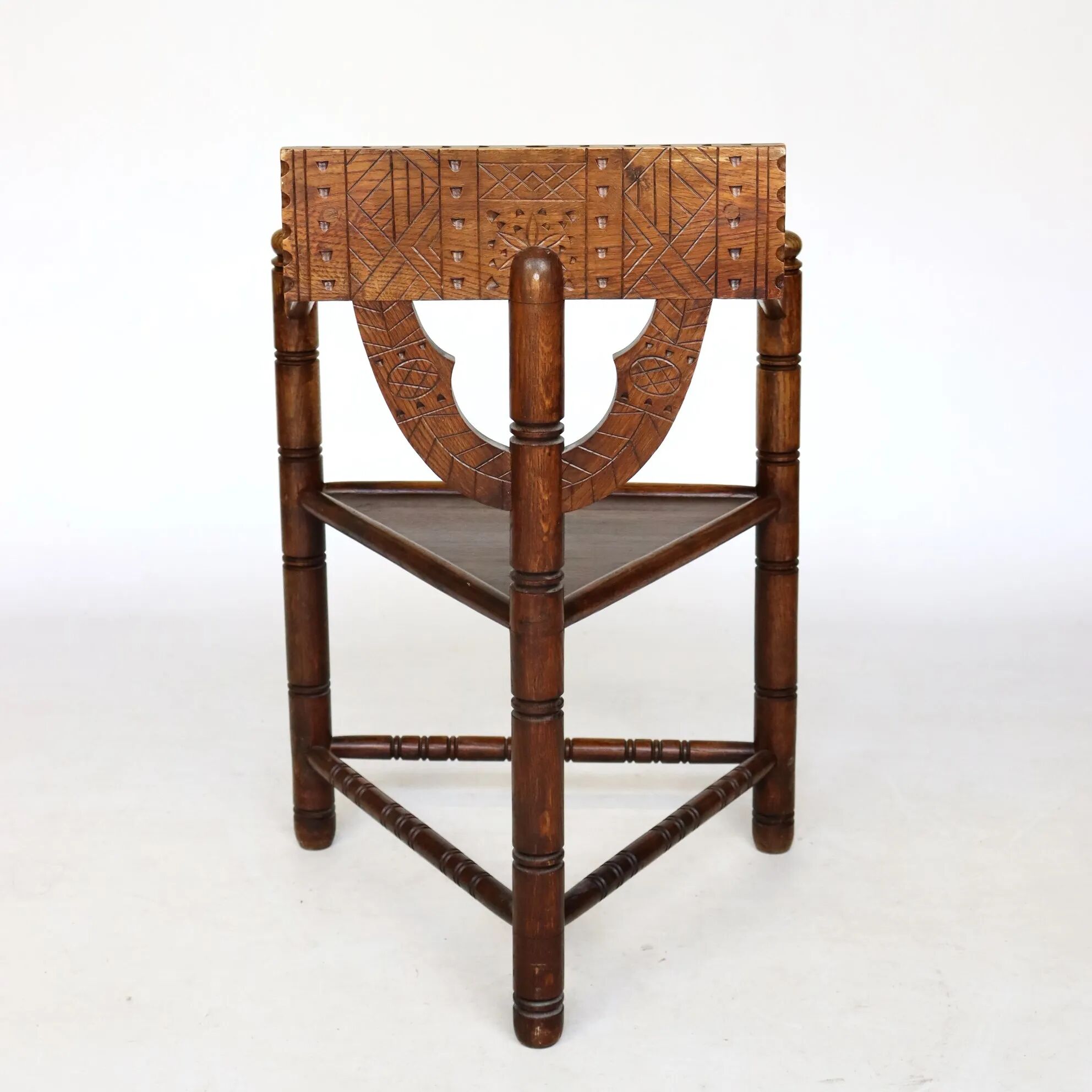 Traditional Swedish carved chair "Monkstol"