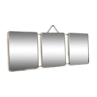 Miroir de barbier triptyque, années 1930-1950
