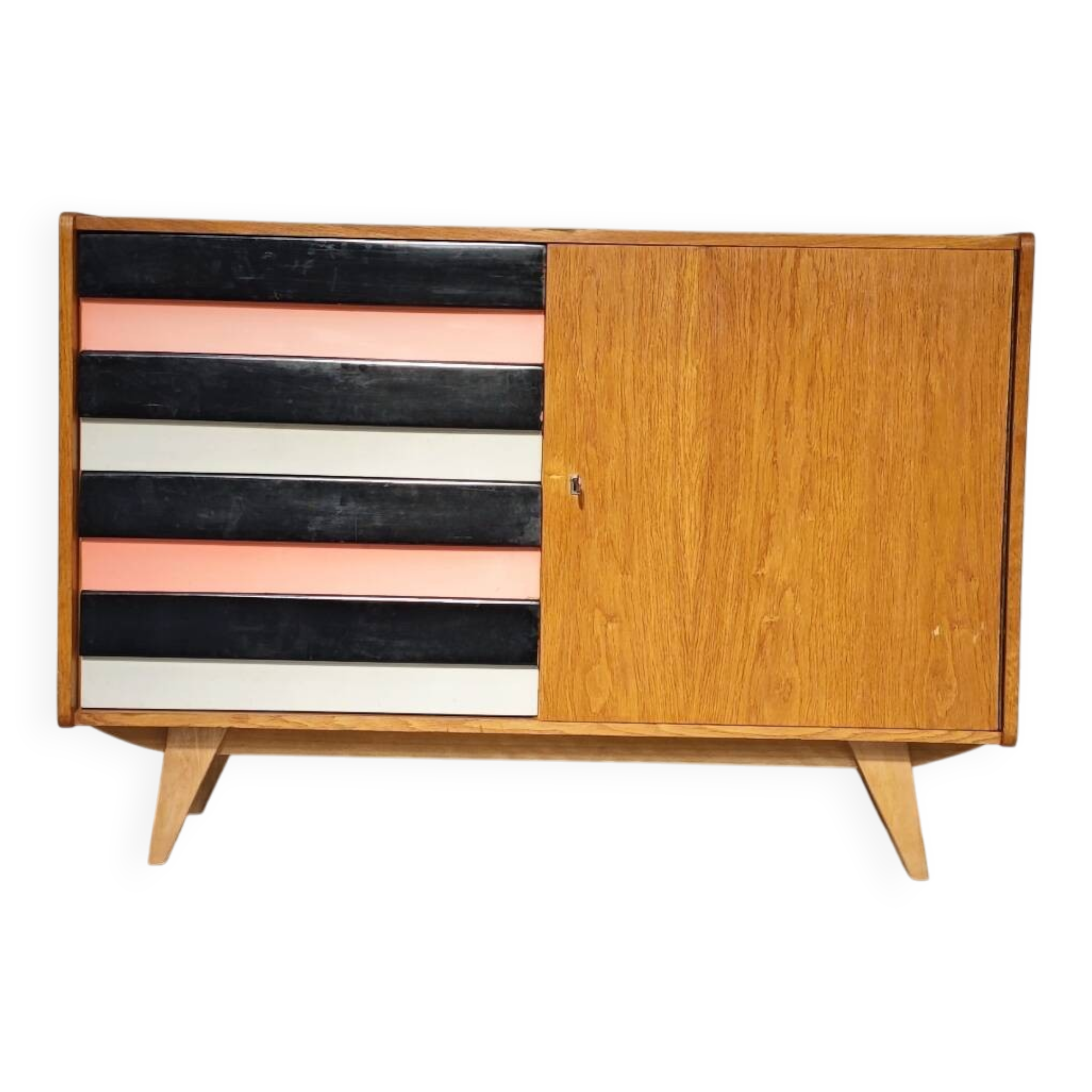 U 458 pink and grey sideboard by Jiri Jiroutek for Interier Praha 1960