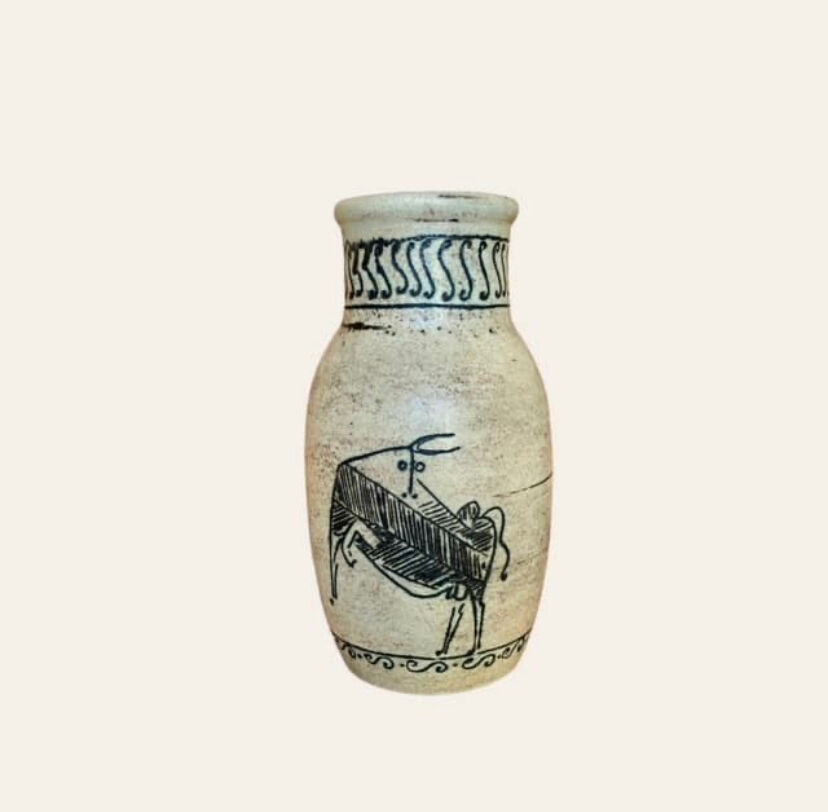 Vase with a bull by Jacques Blin