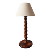 Lampe Française milieu XX ème  en bois torsadé