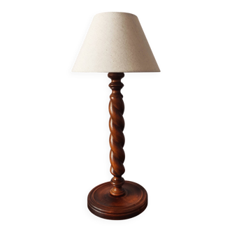 French lamp from the mid-20th century in twisted wood.