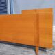 Vintage bed 1960 geometric marquetry 140