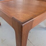 Square teak coffee table by Illum Wikkelso for N.Eilersen