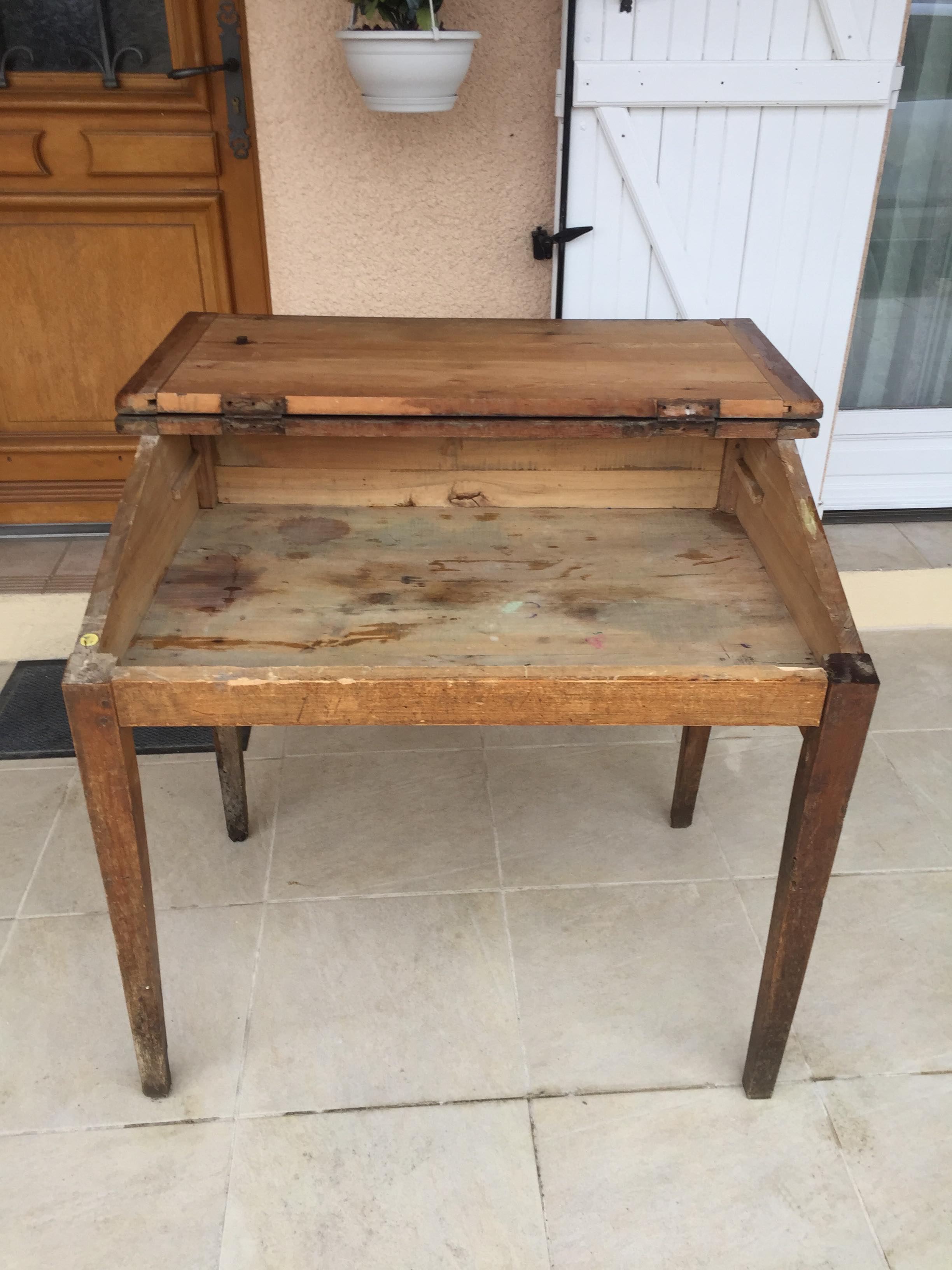 Pupitre ancien bureau vintage