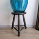 Tripod stool in turned wood, attributed to Charles Dudouyt, 20th century.