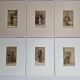 Set of 6 mounted old photographs, 19th century studio portraits