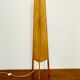 Lampe de sol en sisal et teck par Temde