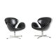 Pair of old Swan armchairs by Arne Jacobsen for Fritz Hansen 1963