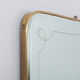 Miroir en laiton du milieu du siècle avec bords biseautés, années 1950 - 114x56cm