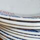 Nine Sarreguemines earthenware dessert plates, Brunoy service, 1940s