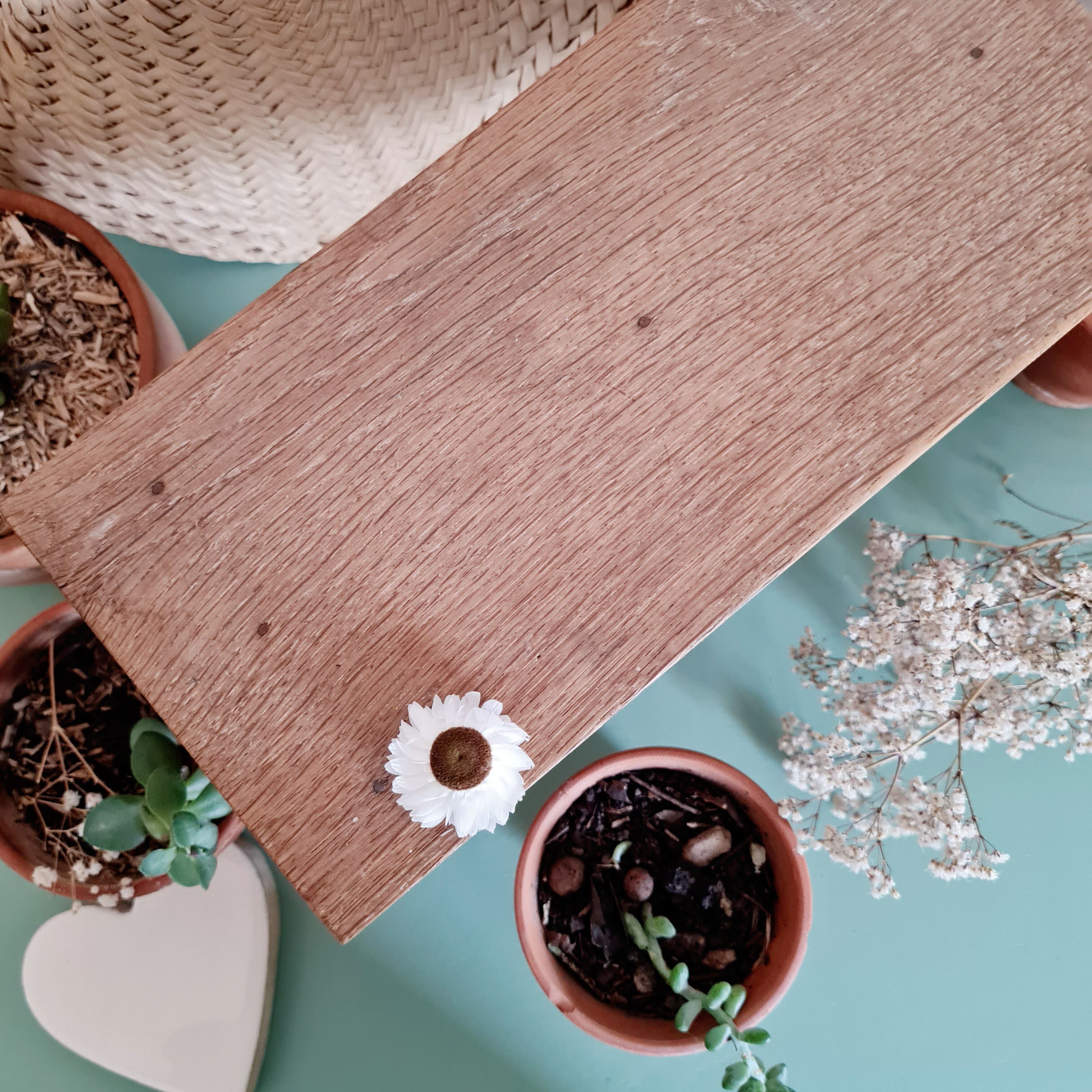 Mini wooden farmhouse bench