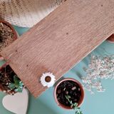 Mini wooden farmhouse bench