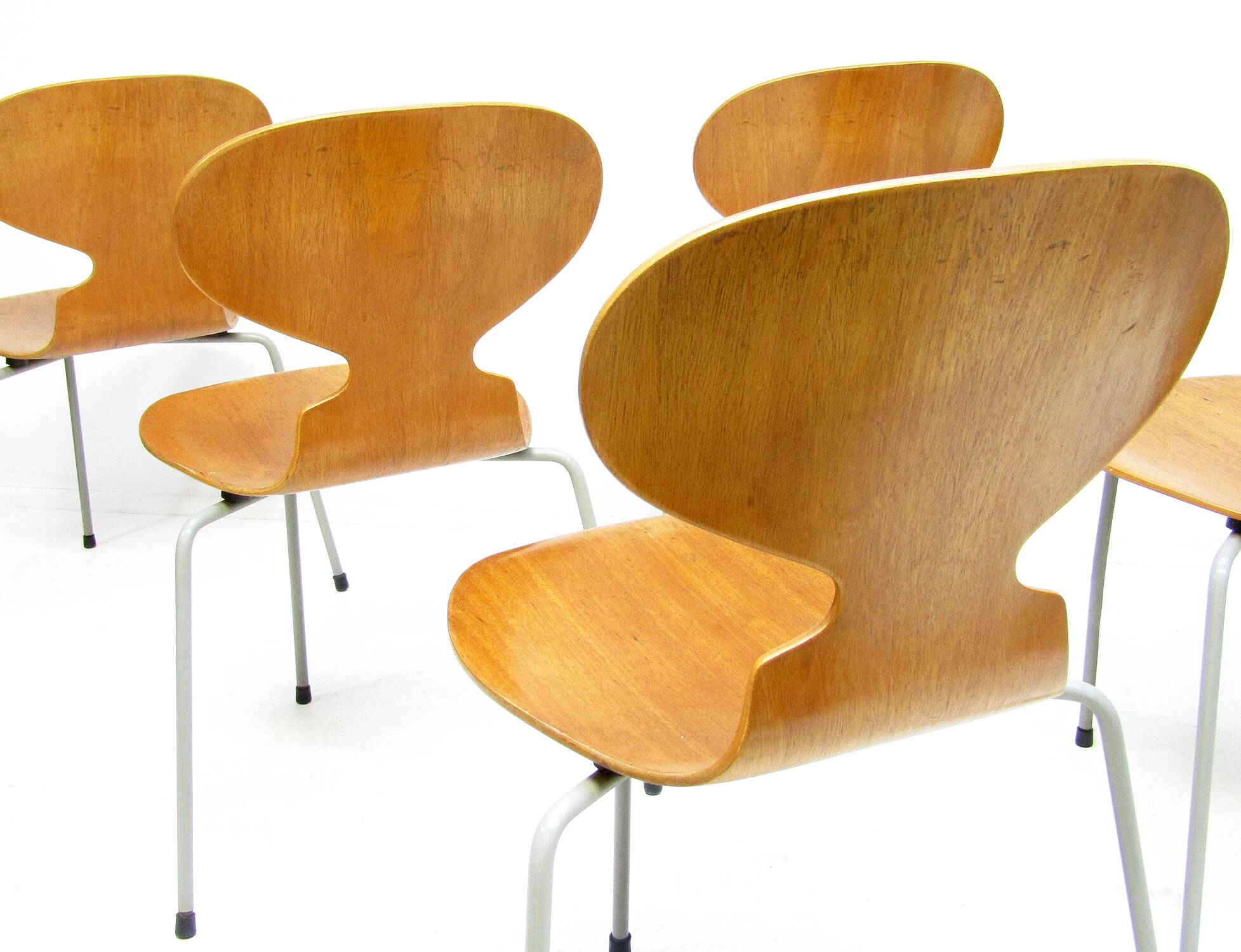 Six Chaises Ant en Teck par Arne Jacobsen pour Fritz Hansen