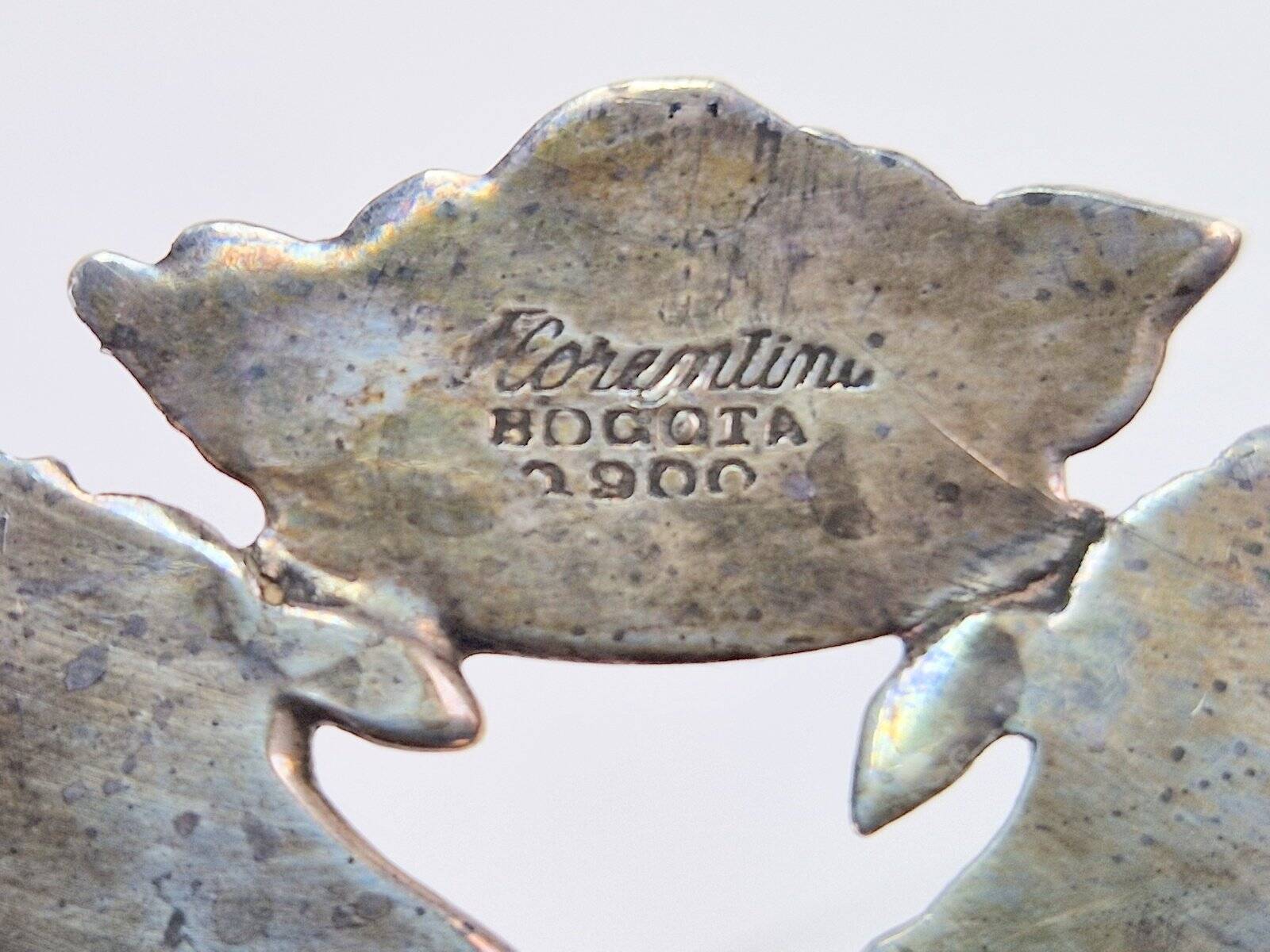 900 Pure Silver Platter from Florentina, Bogota, Colombia, 1970s