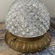 Set of two ceiling lamps or sconces in brass and glass