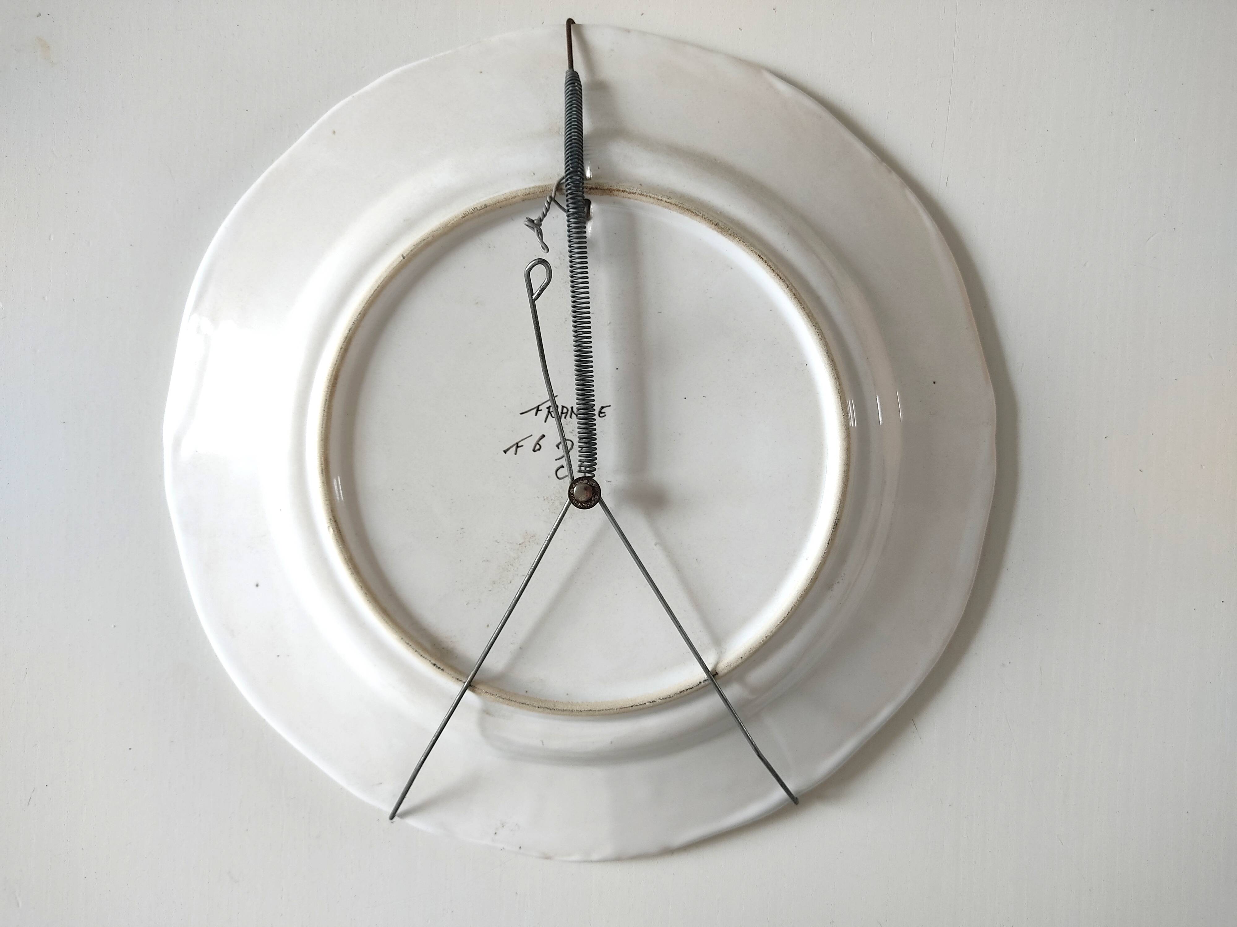 Henriot Quimper plate with rooster