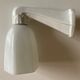 Art deco bathroom wall lamp in porcelain and opaline 1930-1950