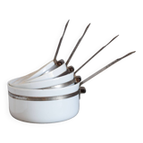 Series of 4 casseroles