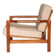 Vintage Armchair Beige Upholstery Scandinavian Design