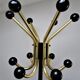 Bistro candracking bistro black metal and gold vintage wood balls