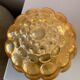 Old vintage table lamp made of amber molded glass