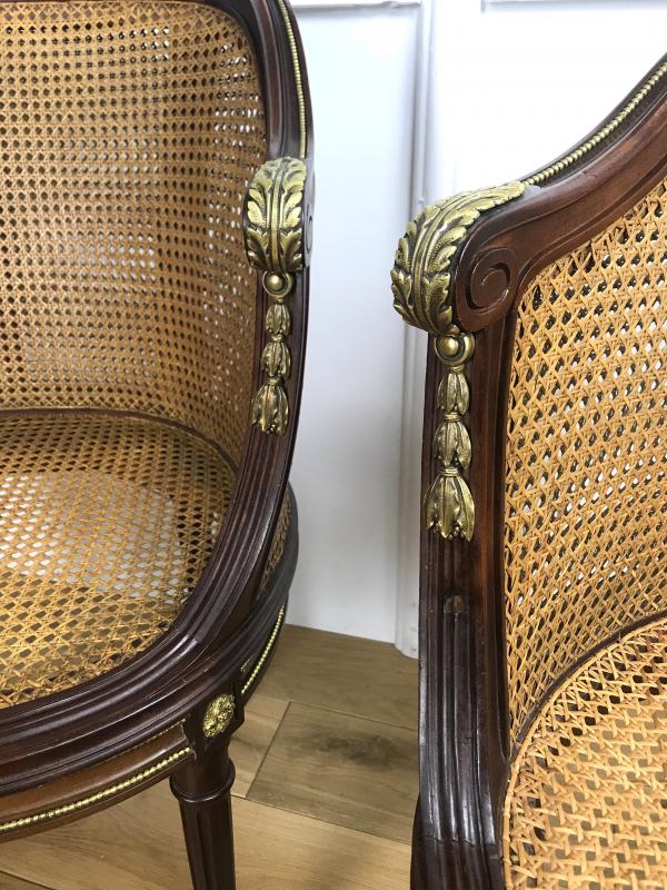 Pair of mahogany chairs