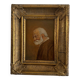 Oil on panel portrait of a bearded man 19th century by Jean