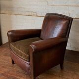 French Leather Chair, Normandy Model, Circa 1920’s