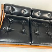 Vintage leather sofa daybed GS 195 by Gianni Songia for Sormani