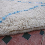 Carpet Beni Ouarain with Blue Diamond 100% wool 249 x 154 cm