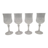 Set 4 verres ciselés en cristal bas