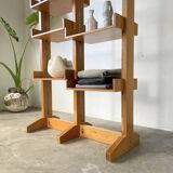 Bookcase on solid beech legs from the 80s