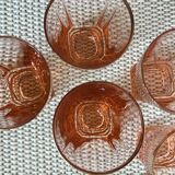 Lot of 5 sunglasses pink and gold chiseled glass