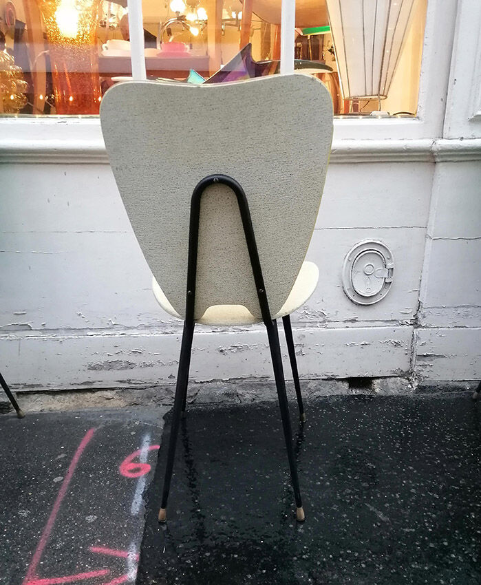 Chaise skaï jaune clair, 1960