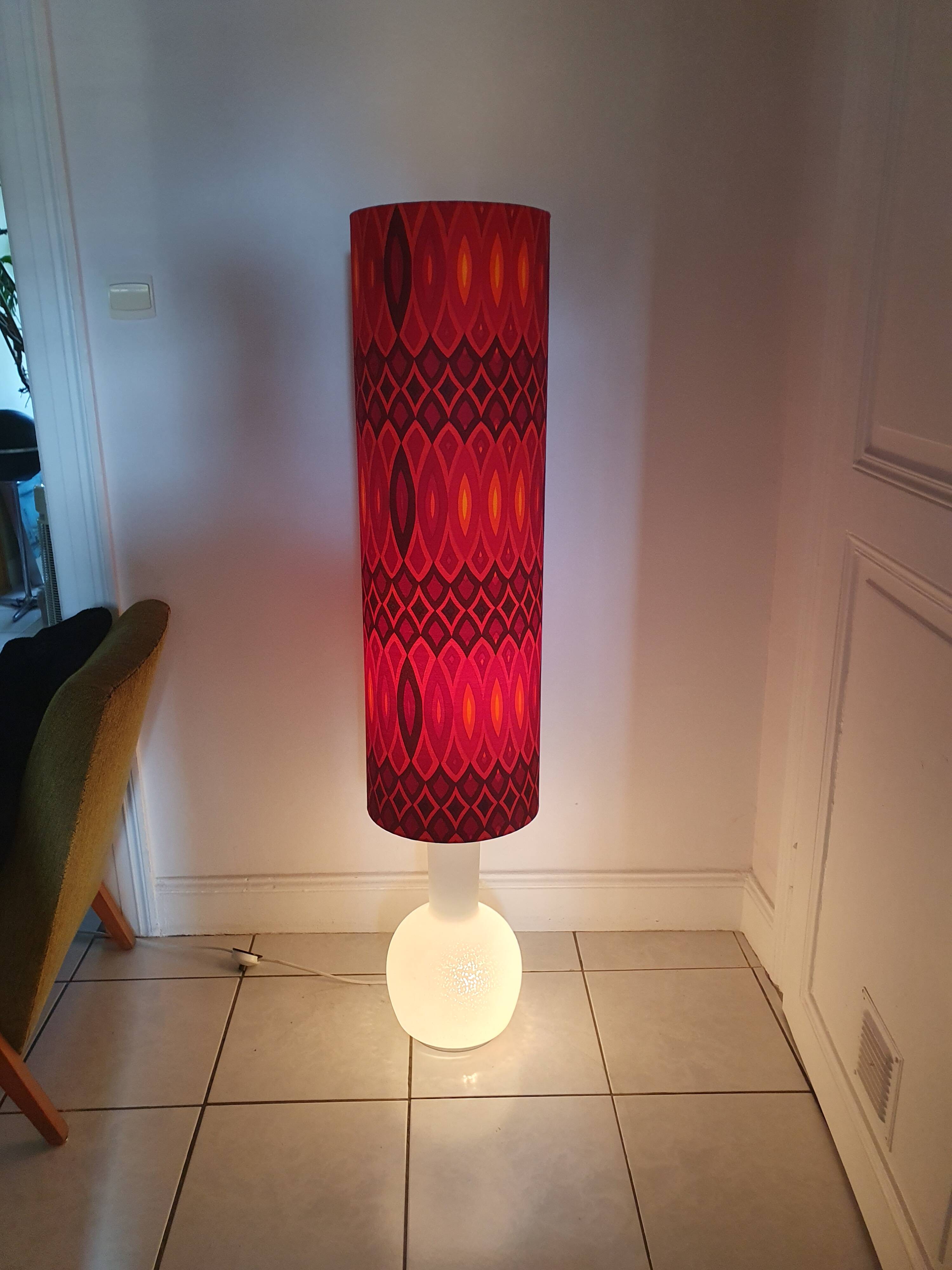 Doria Leuchten 2-light opaline floor lamp