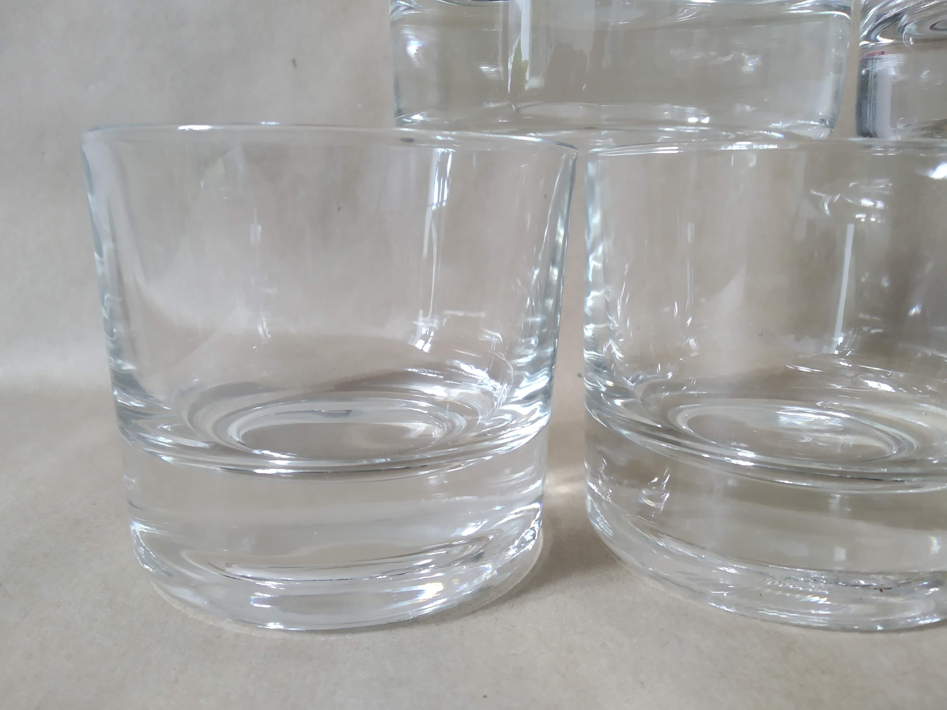 Glasses with thick bottom water or vintage spirits 70
