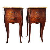 Pair of Louis XV style bedside tables