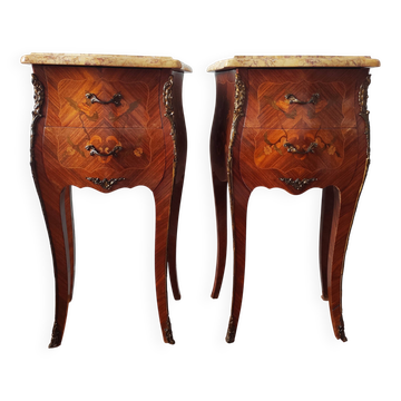 Pair of Louis XV style bedside tables